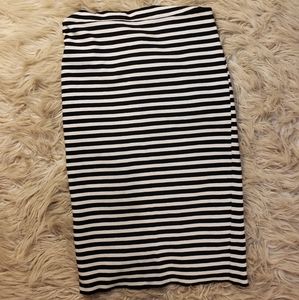 High-Waist Striped Skirt